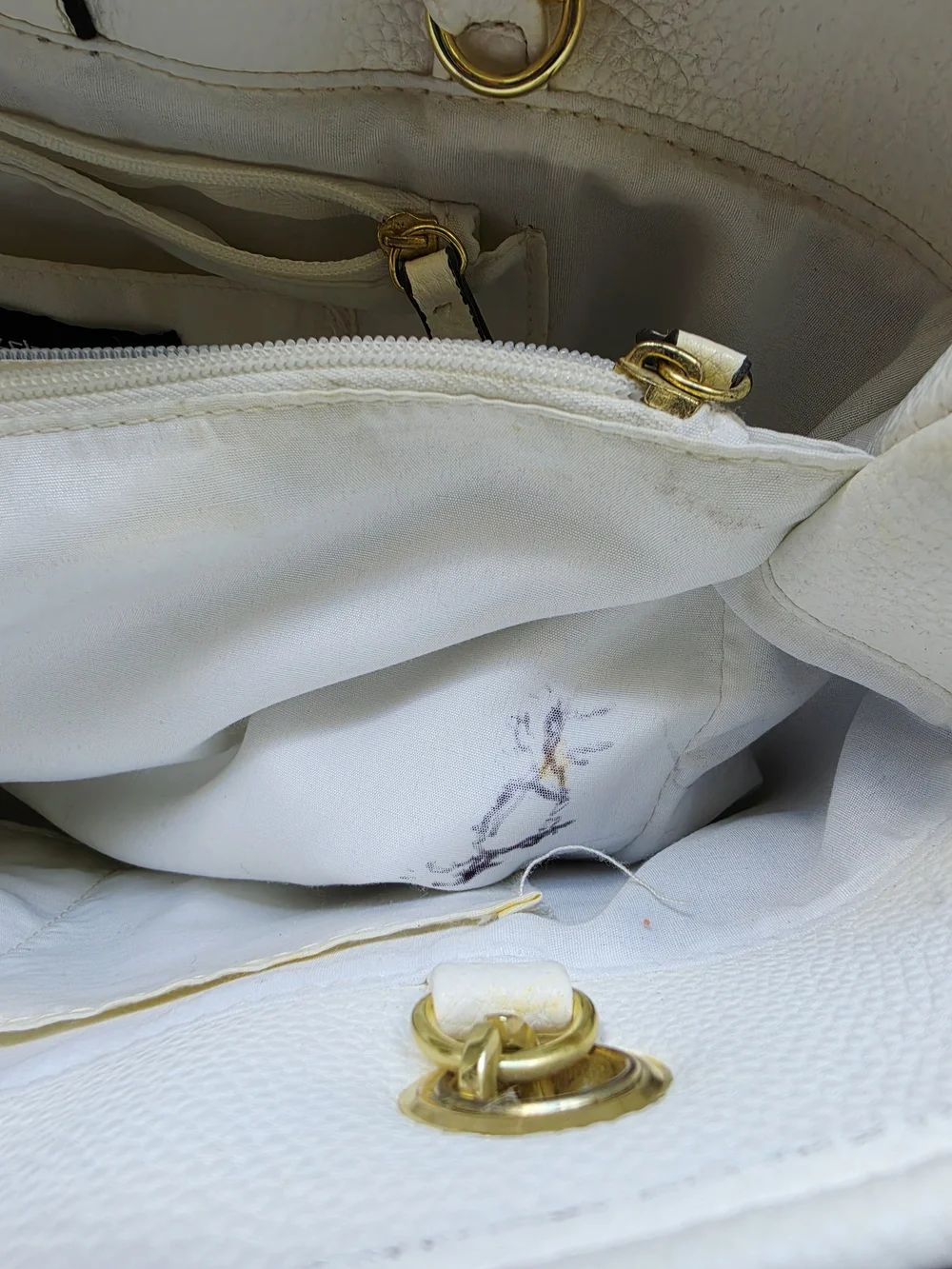 White & Pink Floral Tote Bag